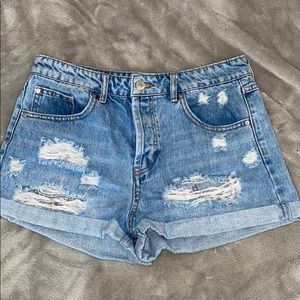 Denim High Waisted Shorts